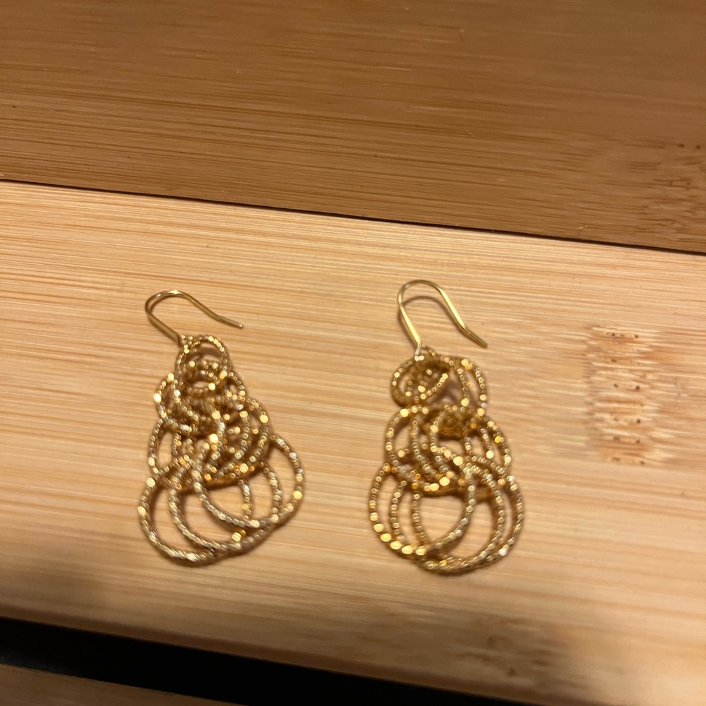 Intricate Gold Filigree Teardrop Earrings